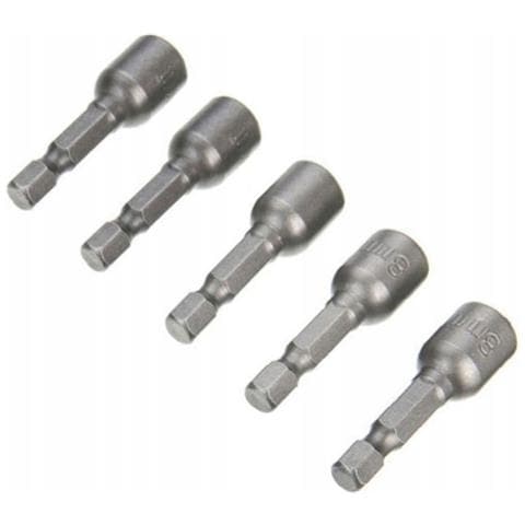 Set Di Bussole Magnetiche 8mm 1/4"" Per Avvitatore 5 Pezzi - | Acciaio 40cr, Lunghezza 65mm | Compatibile Con Avvitatori E Trapani-avvitatori - Foto 5