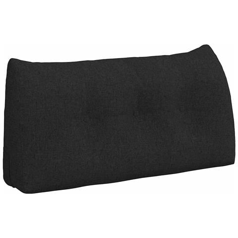 Cuscino per Schiena Nero 100 x 24 x 50 cm Tessuto - Foto 1