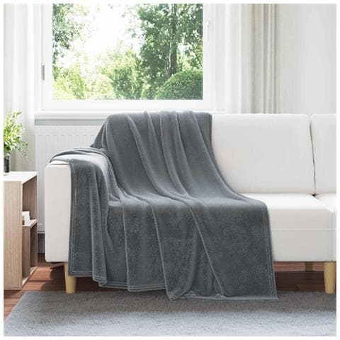 Coperte da Pile 6 pcs Grigio scuro 150 x 200 cm Panno - Foto 2