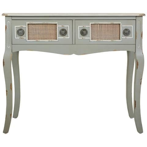 Mobile Da Ingresso In Legno Grigio E Rete Di Bambù 90x33x77h - Foto 2