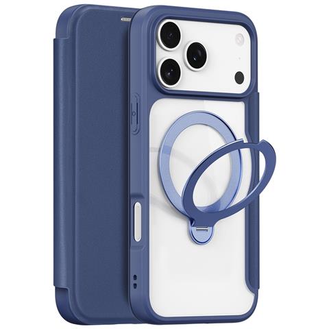 Cover per iPhone 17 Pro Max - Pelle /PU, Blu, MagSafe - Foto 1