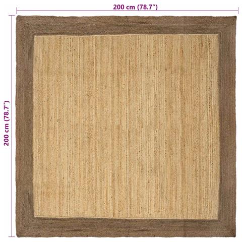 Tappeti per area Grigio 200 x 200 cm Juta - Foto 8