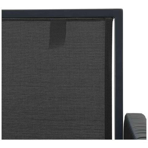 Sedie da giardino 6 pcs Nero e Grigio scuro polyrattan - Foto 8