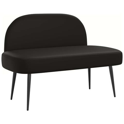 Panchina imbottita con schienale Nero 110 x 60 x 76 cm - Foto 1