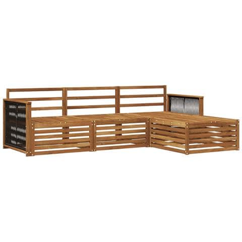 Set di divani da esterno Naturale 249 x 162,5 x 73 cm - Foto 1