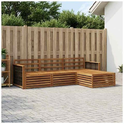 Set di divani da esterno Naturale 249 x 162,5 x 73 cm - Foto 2