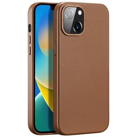 Grit Custodia In Pelle Per Iphone 14 Plus, Elegante Cover In Pelle Sintetica (compatibile Con Magsafe), Marrone - Foto 1