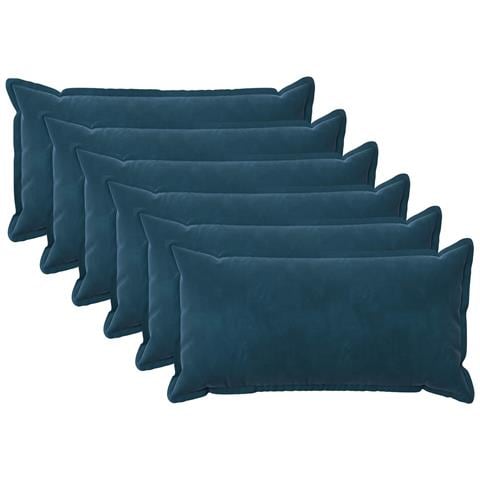 Cuscino con cuscino HOUTEN 6 pz Blu Velluto - Foto 1