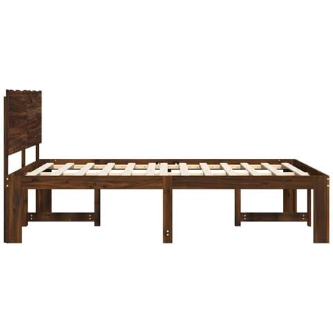 Letto matrimoniale con testiera ROSTOCK Marrone Scuro - Foto 2