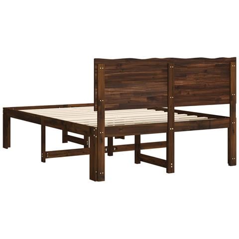 Letto matrimoniale con testiera ROSTOCK Marrone Scuro - Foto 10