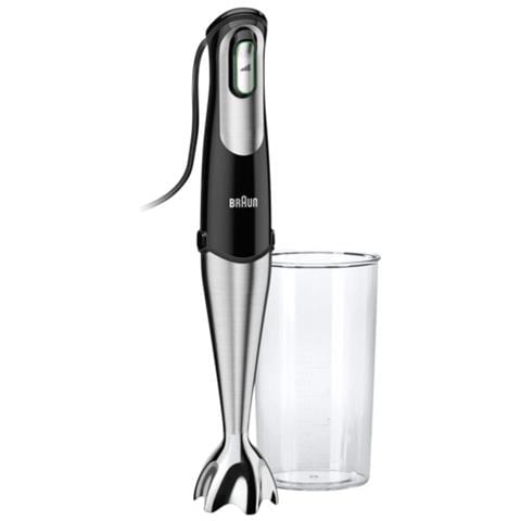 Braun Frullatore ad Immersione Multiquick 7 BRA MQ700 con Recipiente da 0.6 L Potenza 750 Watt Colore Silver / Nero OY11129