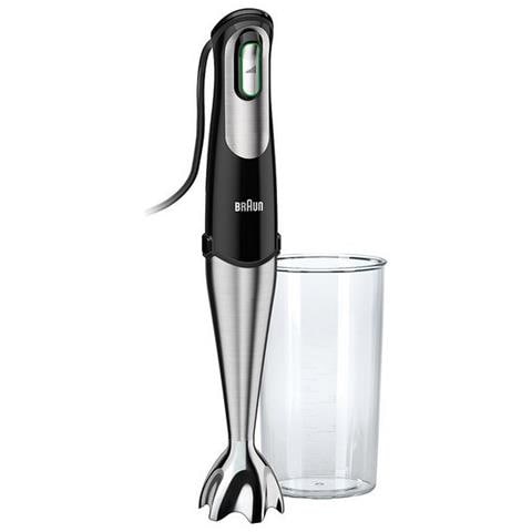Braun Frullatore ad Immersione Multiquick 7 BRA MQ700 con Recipiente da 0.6 L Potenza 750 Watt Colore Silver / Nero OY11129