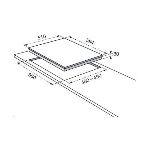 Piano Cottura RGG6243LOR a Gas 4 Fuochi Colore Nero Serie Soft - Foto 2