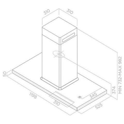 Cappa ad Isola PRF0120967 Aspirante Colore Bianco /Rovere - Foto 4