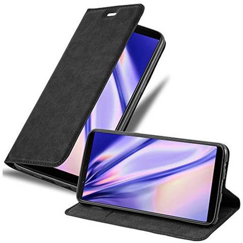 Cadorabo Custodia Compatibile Con Oneplus 5t In Nero Di Notte - Coperchio Protettiva Con Chiusura Magnetica, Funzione Stand E Tasca Per Le Carte - Foto 1