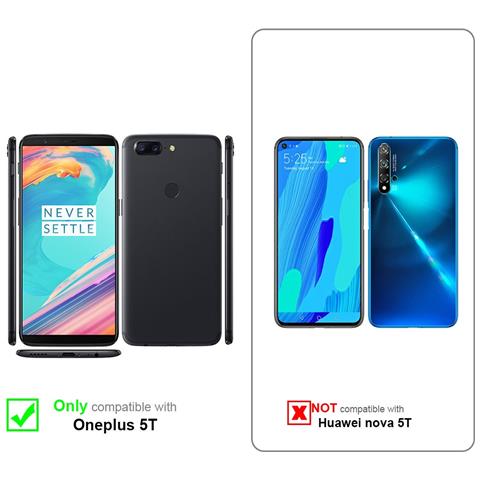 Cadorabo Custodia Compatibile Con Oneplus 5t In Nero Di Notte - Coperchio Protettiva Con Chiusura Magnetica, Funzione Stand E Tasca Per Le Carte - Foto 11