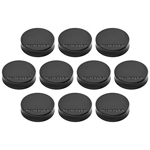 Ergo Magnete Medium, Diametro 30 x 8 mm, 10 pezzi Nero - Foto 1