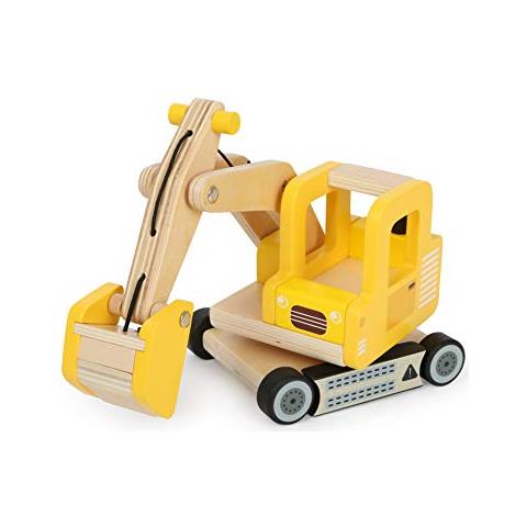 Piccolo Piede 12010 - Paletta In Legno Certificato Fsc 100% Mobili Braccio Per Escavatoregirevole 360 ? ? gradigiocattolo Per Cantieri Di Casamulticolore - Foto 4