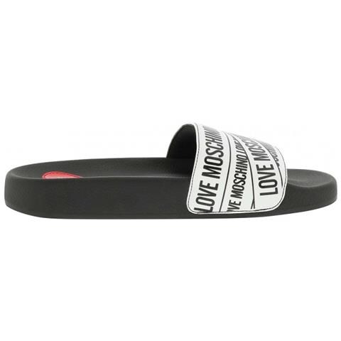 MOSCHINO - Scarpe Donna Love Moschino Ciabatta In Gomma Nero / Bianco Multi  Logo Ds20mo21 - ePRICE