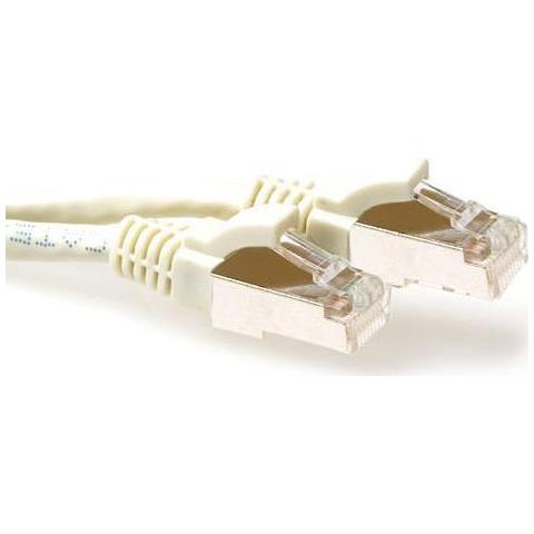Cavo Patch Ivory Da 10 Metri Lszh Sftp Cat6a Antigroviglio Con Connettori Rj45. Cat6a S /ftp Lszh Sng Iv 10,00 M (fb7 - Foto 2