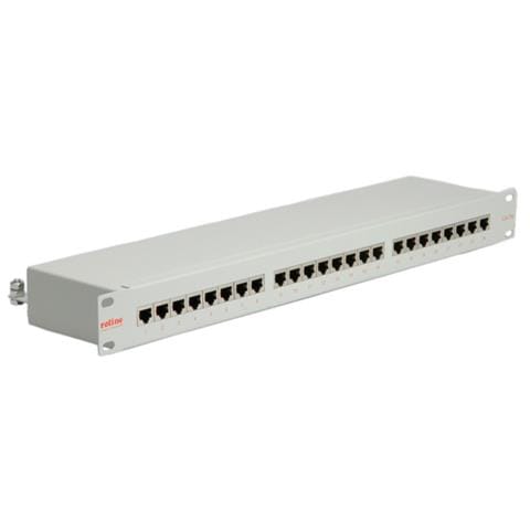Cat. 5e 19" Patch Panel, 24 Ports, STP light grey - Foto 1