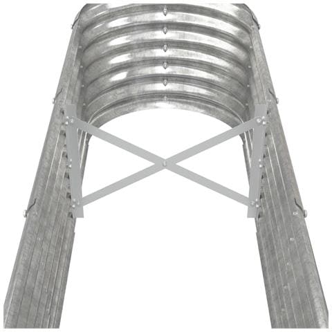 Letto Giardino Acciaio Verniciato a Polvere 332x40x36cm Argento - Foto 5