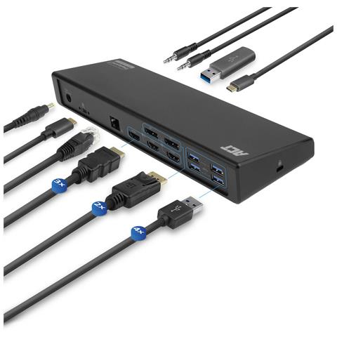 AC7048 replicatore di porte e docking station per laptop Cablato USB 3.2 Gen 1 (3.1 Gen 1) Type-C Nero - Foto 2