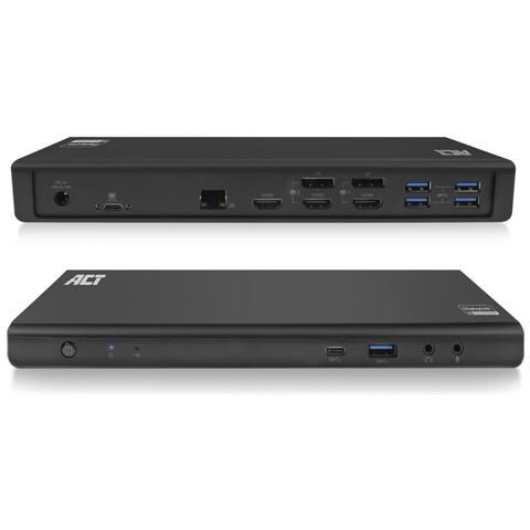AC7048 replicatore di porte e docking station per laptop Cablato USB 3.2 Gen 1 (3.1 Gen 1) Type-C Nero - Foto 1
