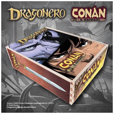 Luca Enoch - Dragonero-Conan il Barbaro. Box legno. Con mappa hyboriana e mappa dell'Erondár - Foto 3