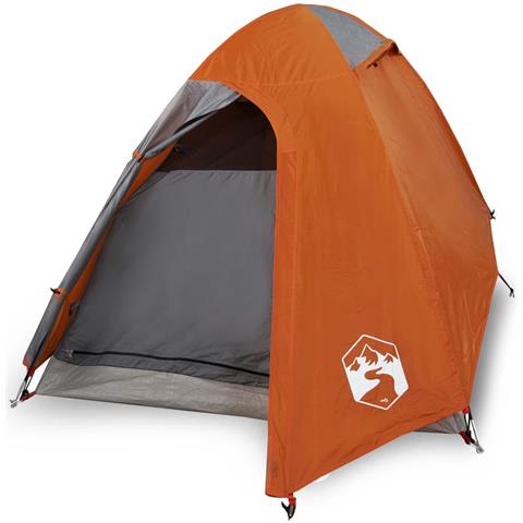 Tenda da Campeggio a Cupola 2 Persone Arancione Impermeabile - Foto 1