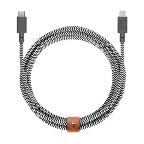 Cavo Eco Belt Da Usb-c A Lightning - Zebra Da 3 M, Multicolore - Foto 1