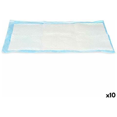 Tappetini Igienici Per Cani 40 X 60 Cm Azzurro Bianco Carta Polietilene (10 Unità) - Foto 1