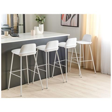 Set Di 4 Sedie Alte Mora Bianco - Foto 1