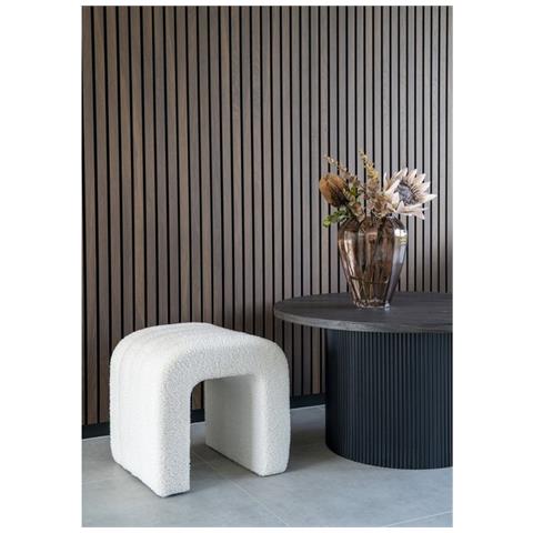 Pouf Colma - Bianco - Mdf - 35x41x36,5 Cm - Foto 2