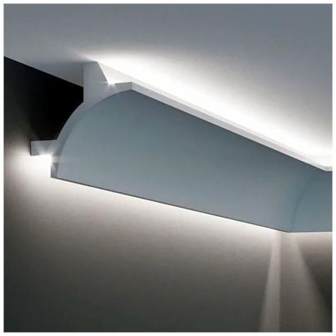 Cornice A Soffitto Con Predisposizione Led 90x90x2000mm In Polimeri - Polistrutturato (prezzo Al Metro) - Foto 1