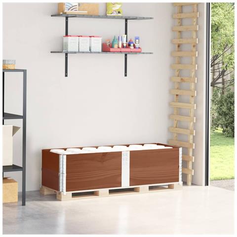 Paretali Per Pallet 2pz Marroni 150x50cm Legno Massello Di Pino - Foto 1