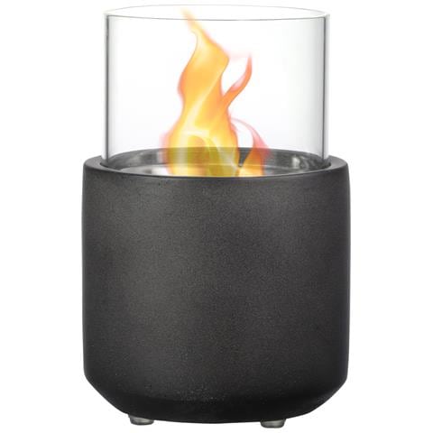 Camino A Bioetanolo Da Tavolo Con Serbatoio Da 0.4l, 12x12x19cm, Grigio Scuro - Foto 1