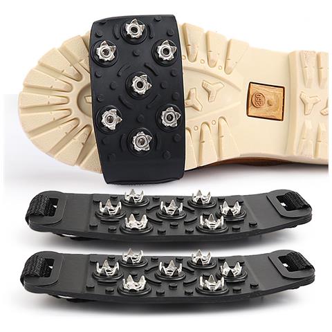 1 Paio Di Pinze Da Ghiaccio Antiscivolo - Ramponi Per Passeggiate Invernali - Foto 1