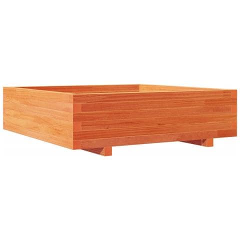 Fioriera Giardino Marrone Cera 90x90x26,5cm Legno Massello Pino - Foto 2