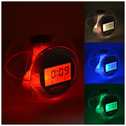 Orologio Digitale con Luce LED Suoni Naturali Data Timer Meteo Temperatura Casa - Foto 2