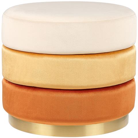Pouf Louin Velluto Arancione - Foto 2