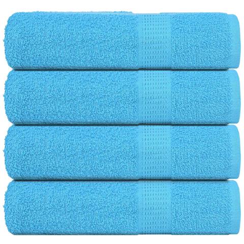 Asciugamani 4 Pz Turchesi 50x100 Cm 360 G /m 100% Cotone - Foto 1