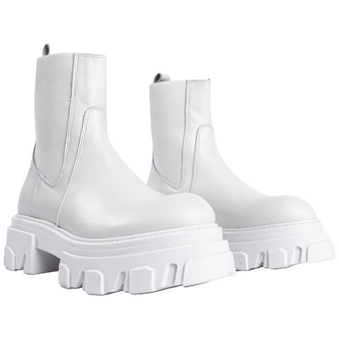 Nora Booties Stivaletti Pelle Scarpe Donna Bianco Eu 41, 37403288 Wh - Foto 2