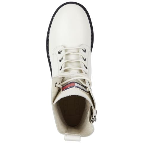 Boot Zip Up Stivaletti Pelle Scarpe Donna Bianco Eu 41, En0en02305 Ya6 - Foto 3