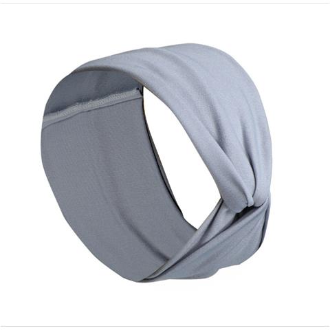 Morbida Ed Elegante: Fascia Per Capelli Incrociata A Tinta Unita Grey - Foto 3