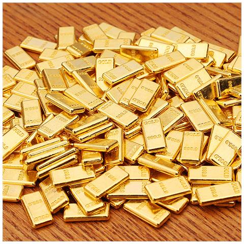 Set Di 10 Mini Lingotti D'oro Decorativi - Foto 5