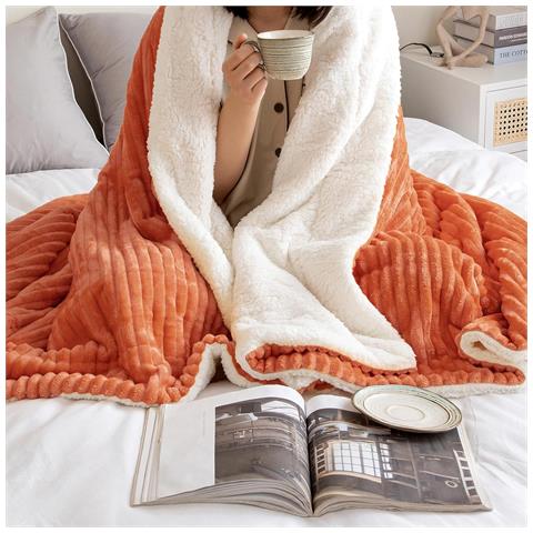 Coperta Accogliente In Velluto Spesso 125x150 Cm Rosa - Foto 4