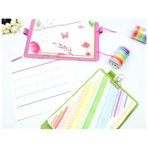 Set Di 20 Rotoli Di Nastro Adesivo Washi Colorato Decorativo  5 Mm - Foto 4