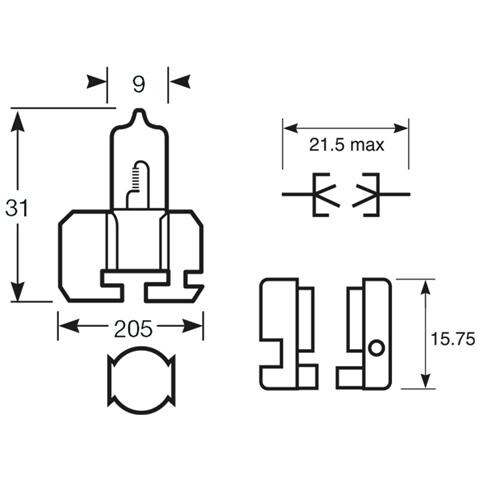 Lampadina Alogena 12v 55w H2 - Foto 2