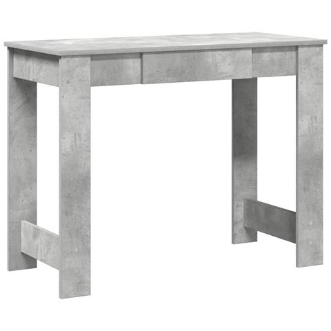 Scrivania Grigio Cemento 100x45x75 Cm In Legno Multistrato - Foto 2